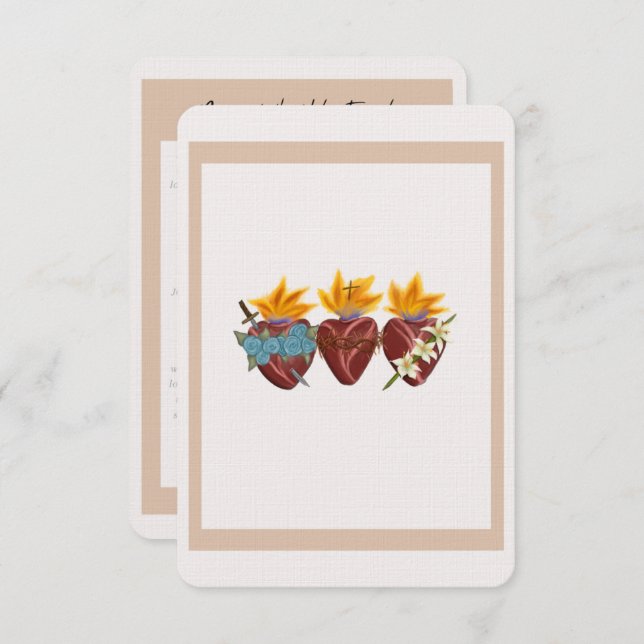 Holy Hearts Prayer Card (Front/Back)