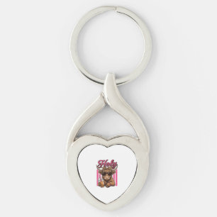 Holy Highland Cow Vintage Boba Tea Shirt Design_1 Key Ring