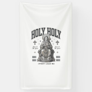 Holy Holy Vintage Engraving Religious Shirt Design Banner