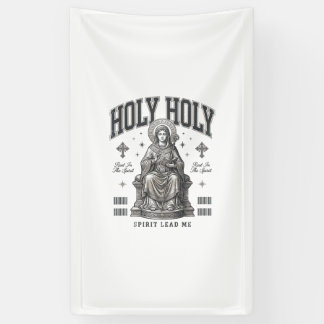 Holy Holy Vintage Engraving Religious Shirt Design Banner