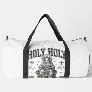 Holy Holy Vintage Engraving Religious Shirt Design Duffle Bag