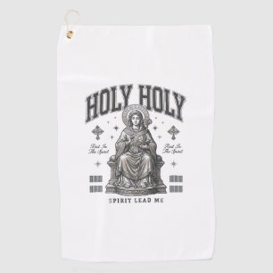 Holy Holy Vintage Engraving Religious Shirt Design Golf Towel