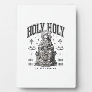 Holy Holy Vintage Engraving Religious Shirt Design Plaque