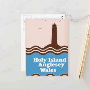 Holy Island, Anglesey, Wales travel poster Postcard