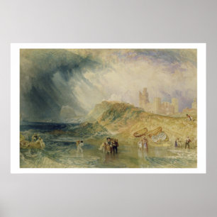 Holy Island, Northumberland, c.1820 (oil on canvas Poster