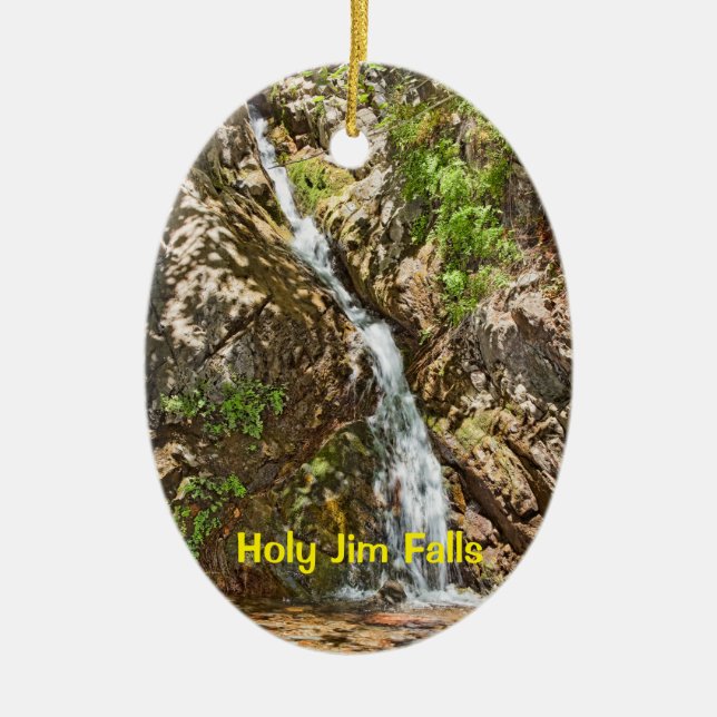 Holy Jim Falls, Southern California Waterfall, Ceramic Ornament (Front)