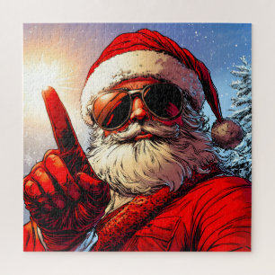 Holy Jolly Santa Divine Glow Jigsaw Puzzle