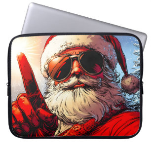 Holy Jolly Santa Divine Glow Laptop Sleeve
