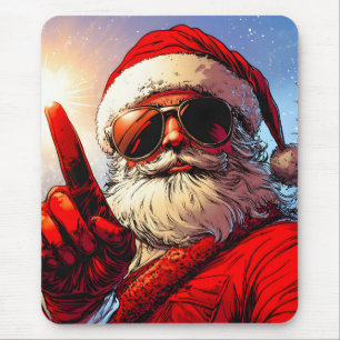 Holy Jolly Santa Divine Glow Mouse Pad