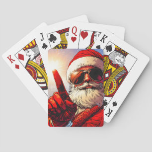 Holy Jolly Santa Divine Glow Playing Cards