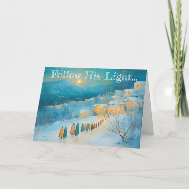 Holy Lands Christian Christmas Greeting Card (Front)