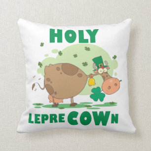 HOLY LepreCOWn T-shirts and Gifts Cushion