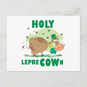 HOLY LepreCOWn T-shirts and Gifts Postcard