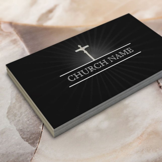 Holy Lights Cross Church Business Card (Creator Uploaded)