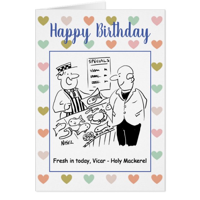 Holy Mackerel being sold by Fishmonger to Vicar (Front)