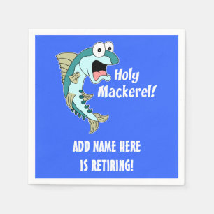 Holy Mackerel Personalized Retirement Party Napkin