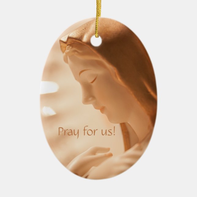 Holy Mary Ceramic Ornament (Front)