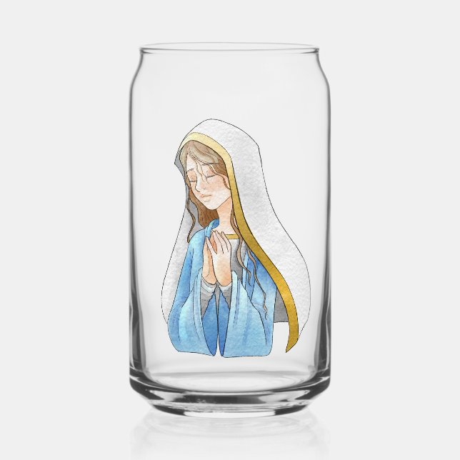 Holy Mary Drinkware Set Can Glass (Front)