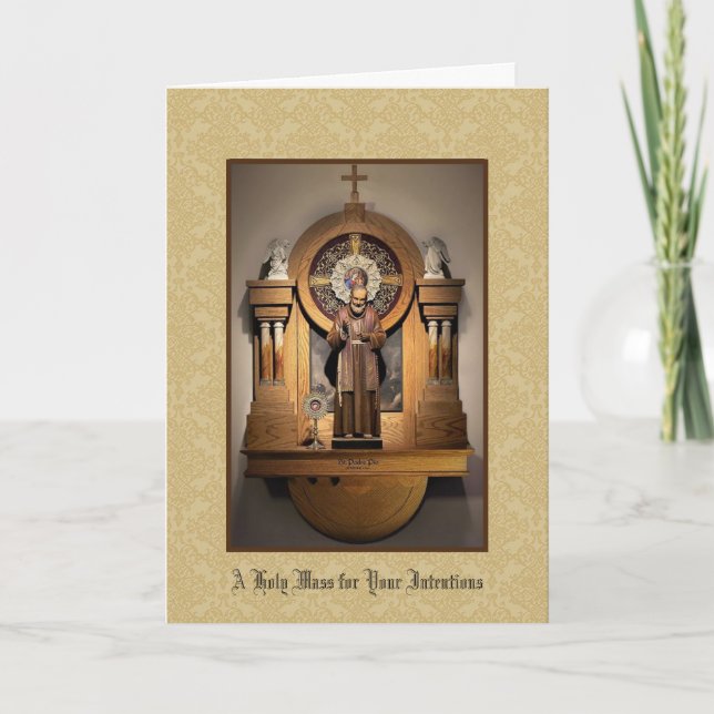 Holy Mass Offering St. Padre Pio Card (Front)