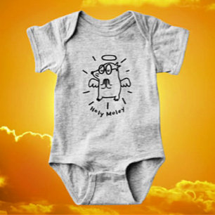 Holy Moley   Cute Angel Mole Baby Bodysuit