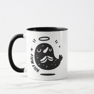 Holy Moly Moustache Mole Mug – Funny Floating 