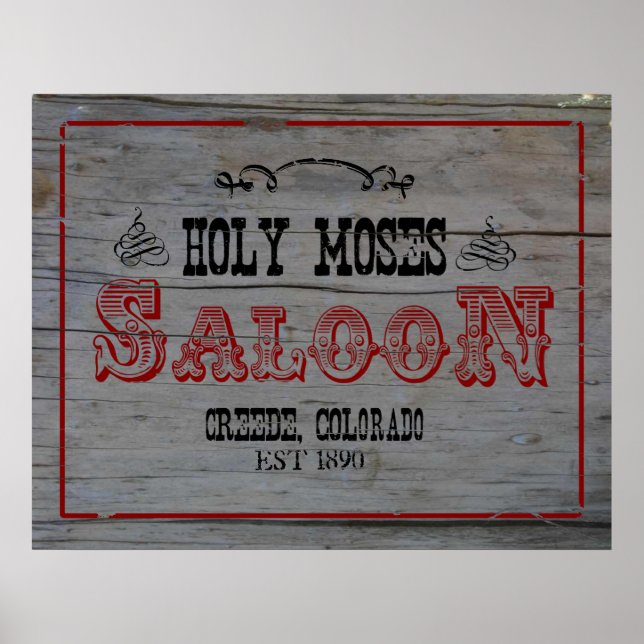 Holy Moses Saloon Poster (Front)