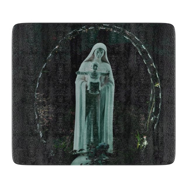 Holy Mother Mary and Baby Jesus Christian Cutting Board (Front)