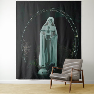 Holy Mother Mary and Baby Jesus Christian Tapestry