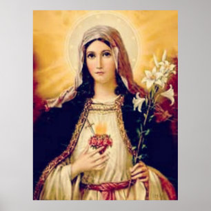 Holy Mother Mary immaculate heart Poster