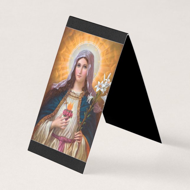 Holy Mother Mary Immaculate heart,St Mary,Catholic Business Card (Front)