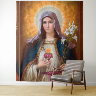 Holy Mother Mary Immaculate heart,St Mary,Catholic Tapestry