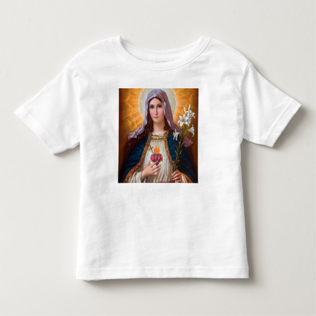 Holy Mother Mary Immaculate heart,St Mary,Catholic Toddler T-Shirt (Front)
