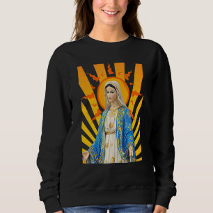 Holy Mother Mary Mother of Jesus Vintage Catholic  Sweatshirt