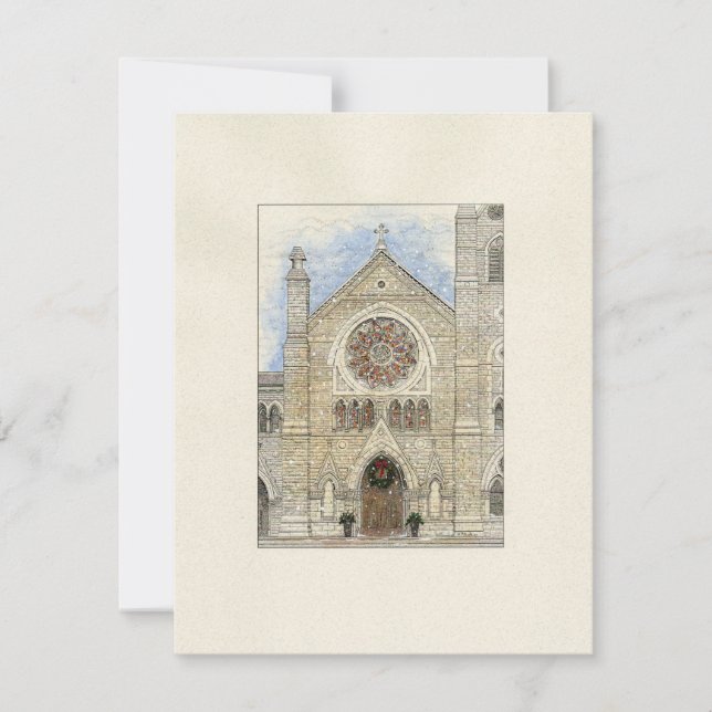 Holy Name Cathedral Christmas Save the Date Card (Front)