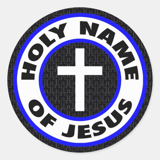 Holy Name of Jesus Classic Round Sticker (Front)