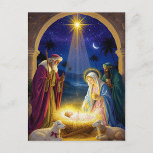 Holy Nativity Christmas Postcard