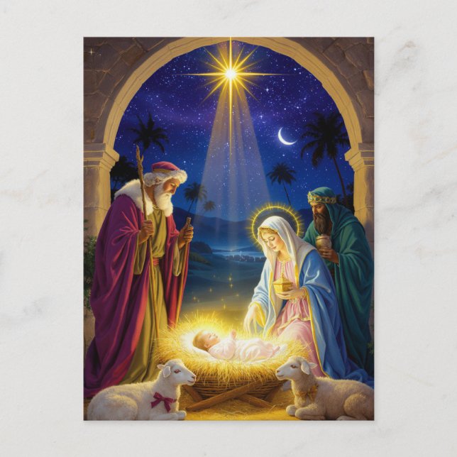 Holy Nativity Christmas Postcard (Front)