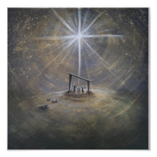 Holy Nativity Poster, 12"x12" Photo Print