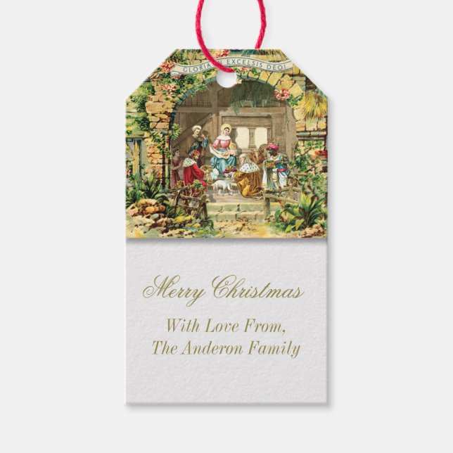 Holy Nativity Scene Gift Tag (Front)