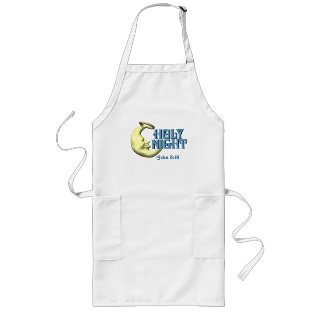 Holy Night Half Moon Customise It Long Apron (Front)