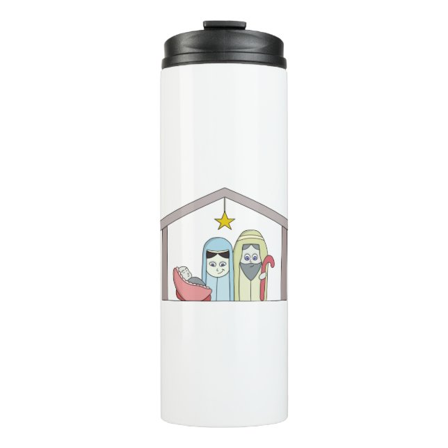 Holy Night Nativity Thermal Tumbler (Front)