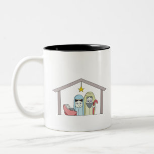 Holy Night Nativity Two-Tone Coffee Mug