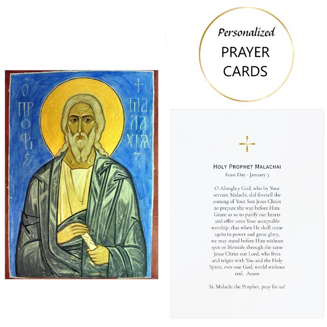 Holy Prophet Malachai Orthodox Prayer Card         (Creator Uploaded)