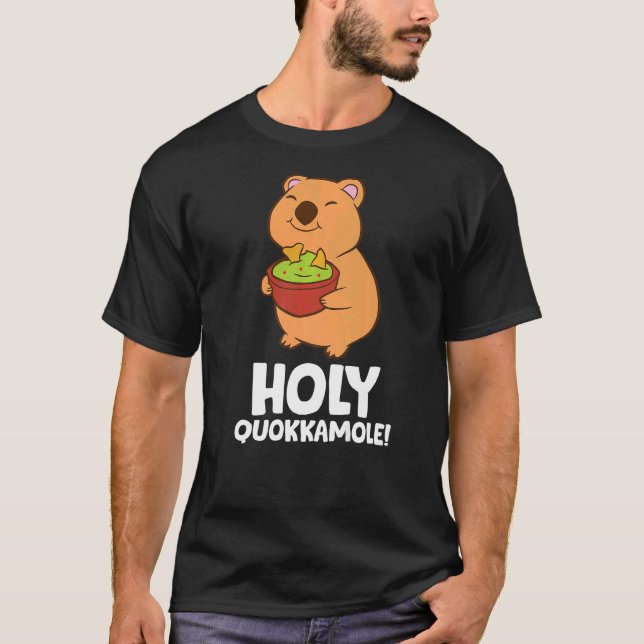 Holy Quokkamole Avocado Quokka Vegan Guacamole Quo T-Shirt (Front)