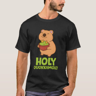 Holy Quokkamole Cute Quokka Eating Guacamole Quokk T-Shirt