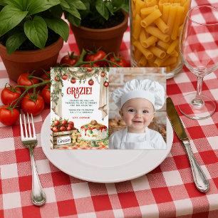 Holy Ravioli Thank You Little Meatball Birthday Card