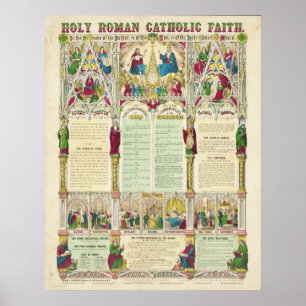 Holy Roman Catholic Faith by Haasis & Lubrecht Poster