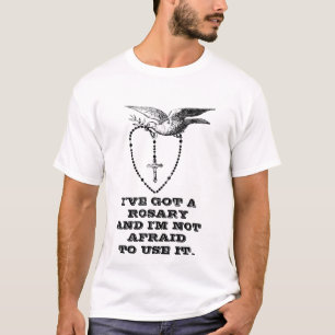 Holy Rosary with Dove and Olive Branch  T-Shirt