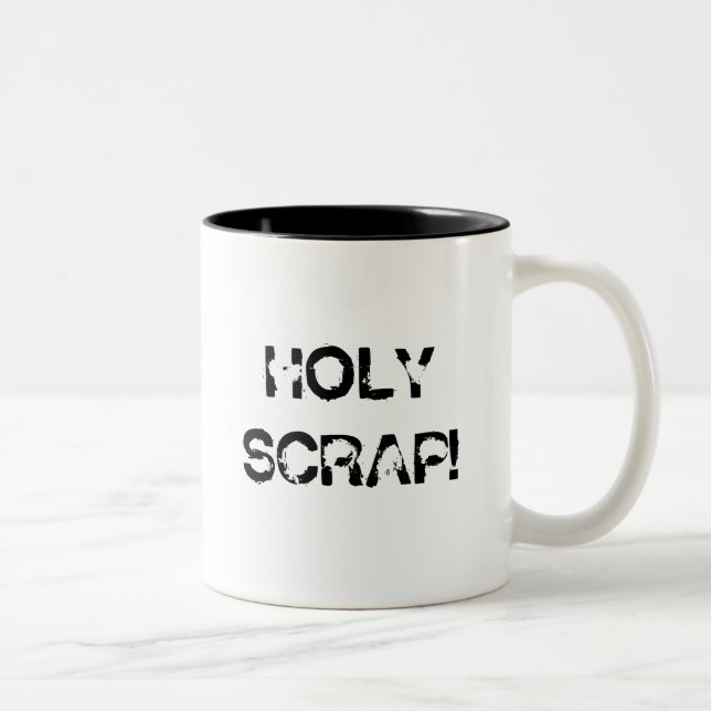 HOLY SCRAP! Two-Tone COFFEE MUG (Right)
