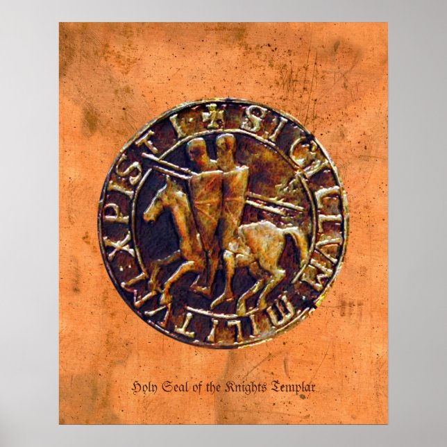 Holy Seal of the Knights Templar Religious Art Poster (Front)
